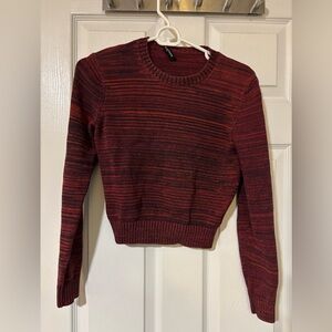 American Apparel burgundy Striped Red women’s Sweater size XS